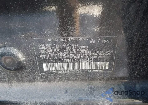 2011 Subaru Impreza Outback Sport z USA, uszkodzony, nr VIN JF1GH6D64BH809424